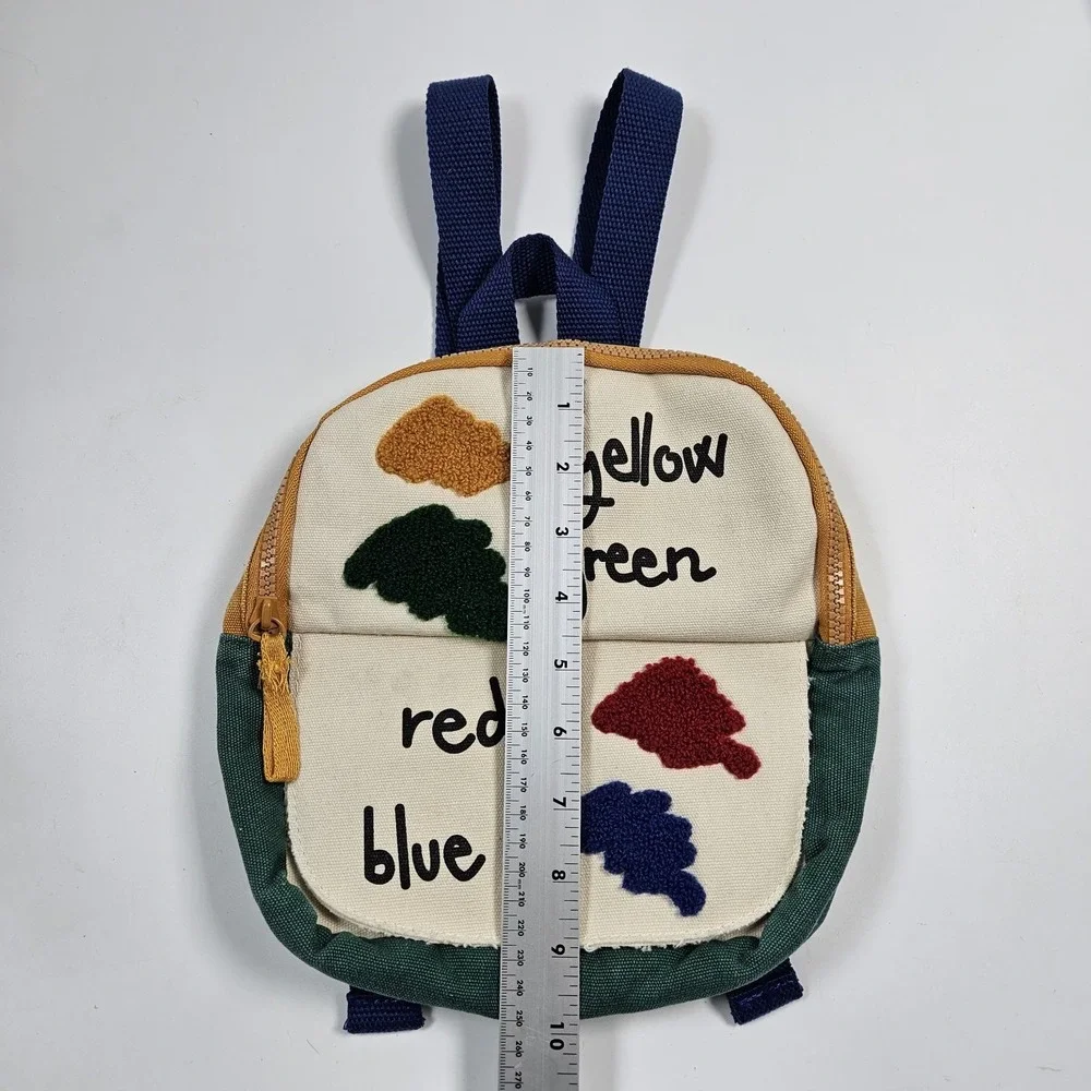Zara Childrens Kids Book Flap Mini Backpack Colorblock Weather Bag‎ NEW